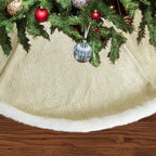 Golden Decorative 3d Embossed Christmas Tree Skirt - image 5