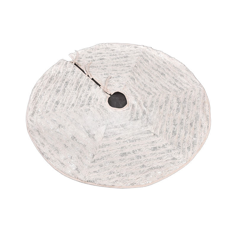 Velvet Patchwork Gold Foil Christmas Tree Skirt - image 9