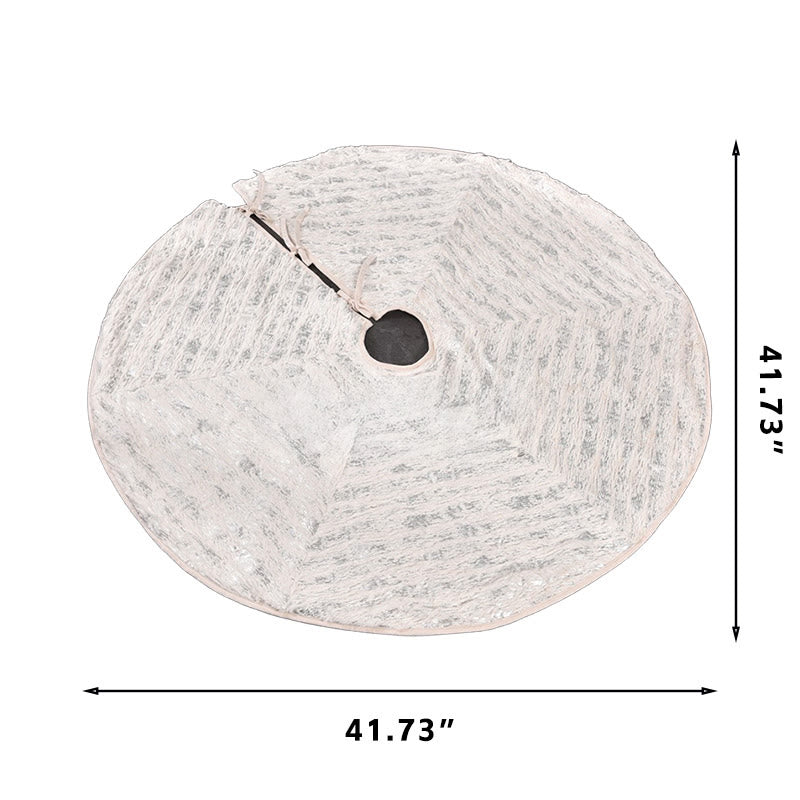 Velvet Patchwork Gold Foil Christmas Tree Skirt - image 10