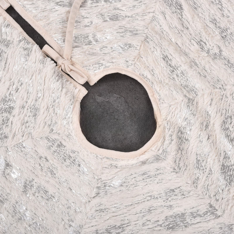 Velvet Patchwork Gold Foil Christmas Tree Skirt - image 5