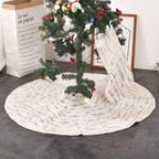 Velvet Patchwork Gold Foil Christmas Tree Skirt - image 3