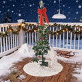 Velvet Patchwork Gold Foil Christmas Tree Skirt - White - image 0