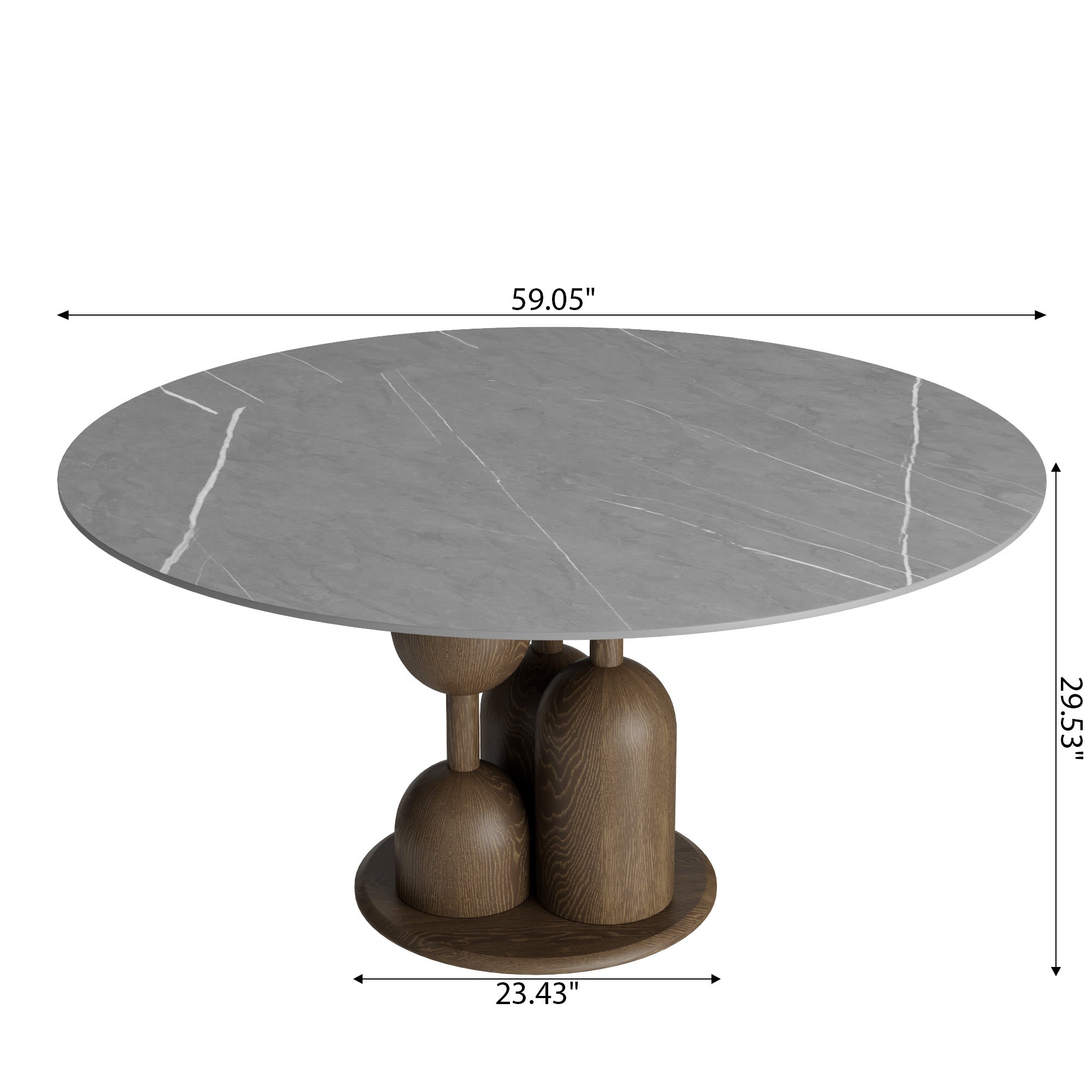 Goblet-shaped Base Round Kitchen Table For 4/6/8 - image 13