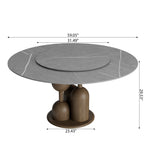 Goblet-shaped Base Round Kitchen Table For 4/6/8 - image 15