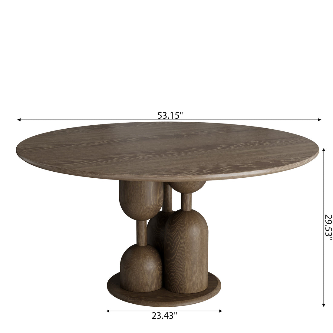 Goblet-shaped Base Round Kitchen Table For 4/6/8 - image 11