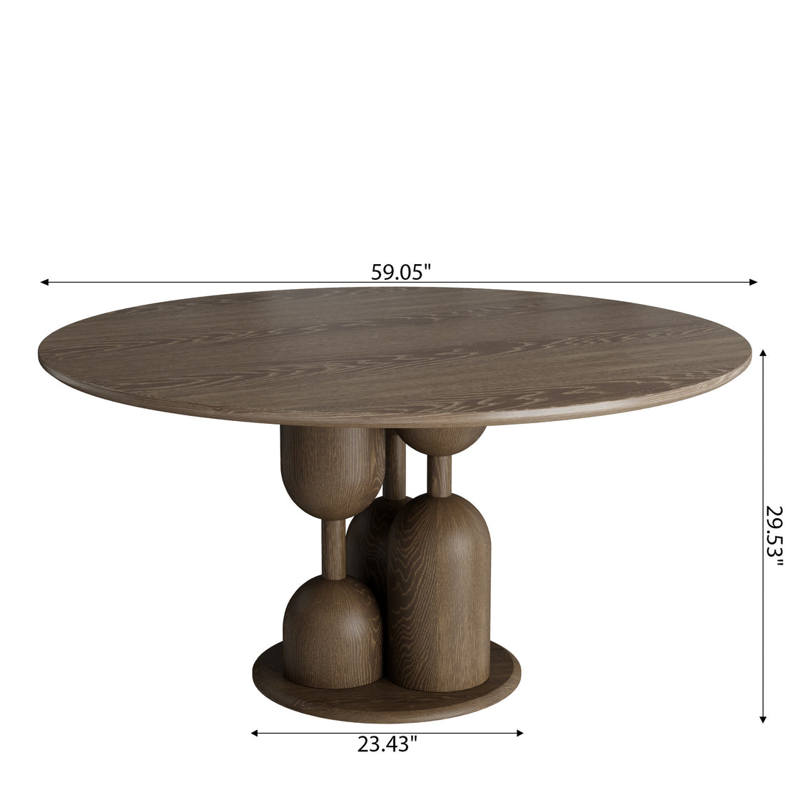 Goblet-shaped Base Round Kitchen Table For 4/6/8 - image 12