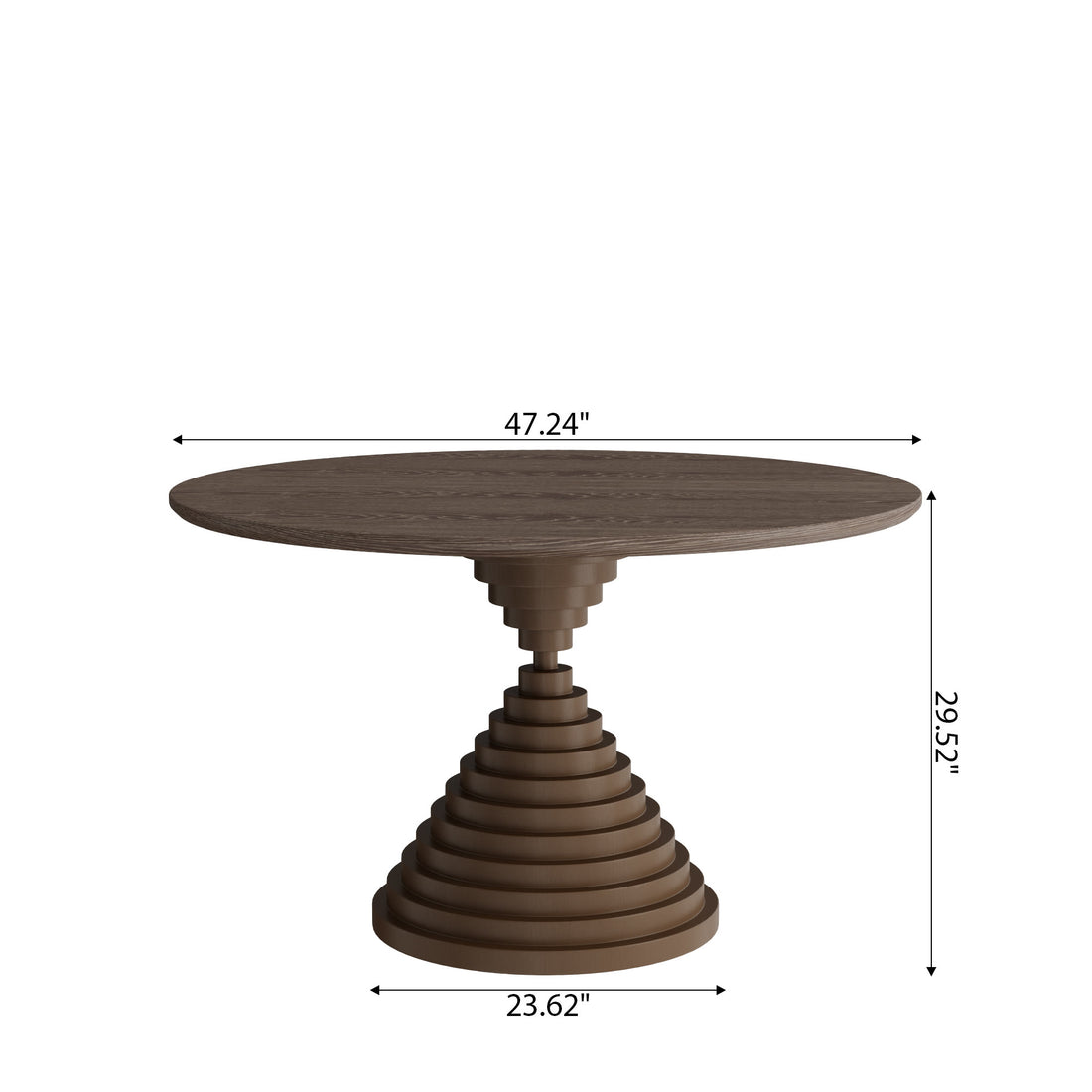 Multi-layered Hourglass-shaped Base Dining Table For 4-8 Seats - image 13