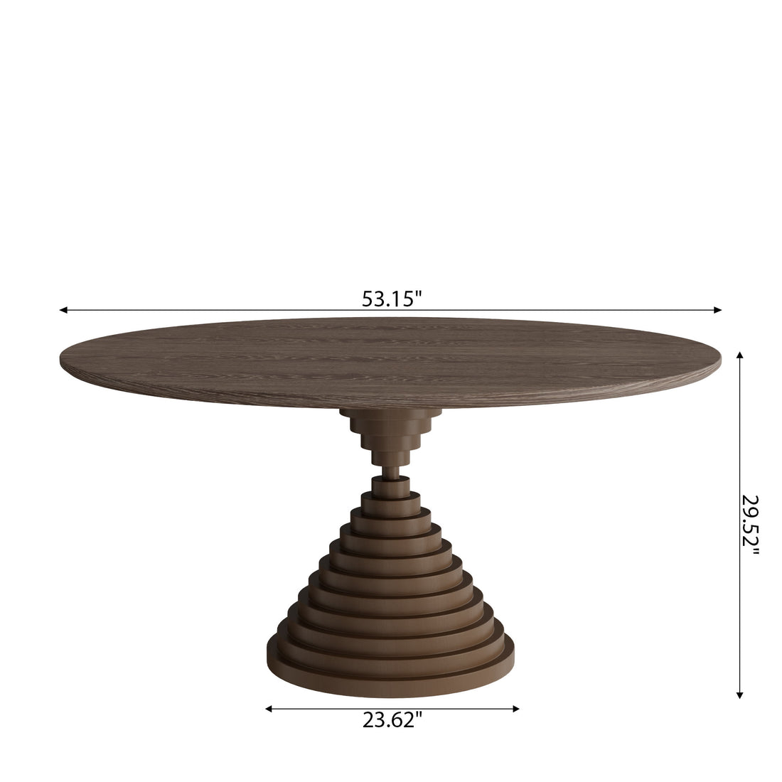 Multi-layered Hourglass-shaped Base Dining Table For 4-8 Seats - image 14