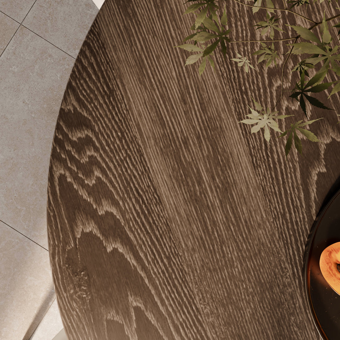 Dark Walnut-colored Floral-shape Dining Table For 4-8 Seats - image 3