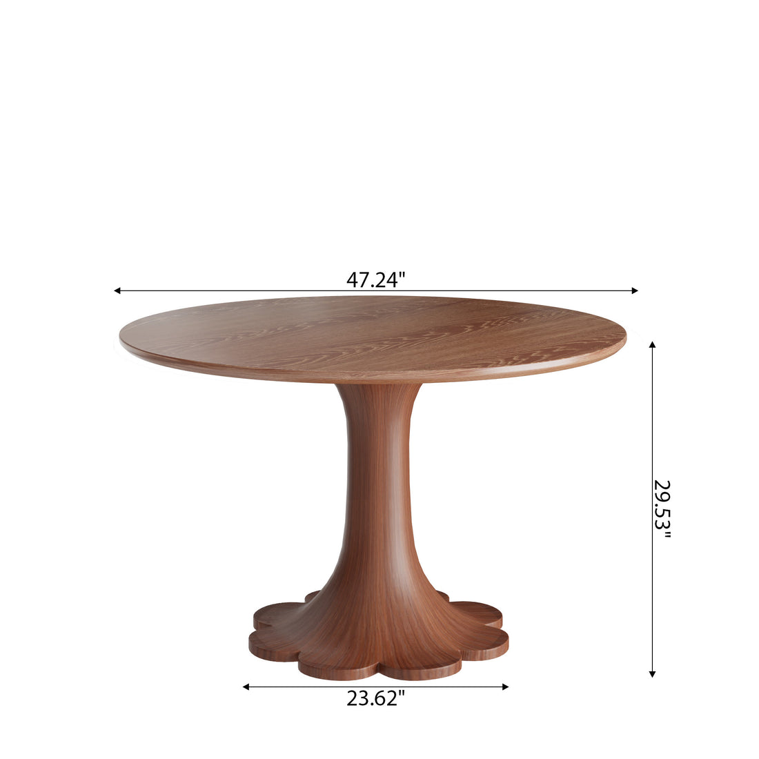 Floral-shape Pedestal Dining Table Pedestal Base Farmhouse Style - image 16