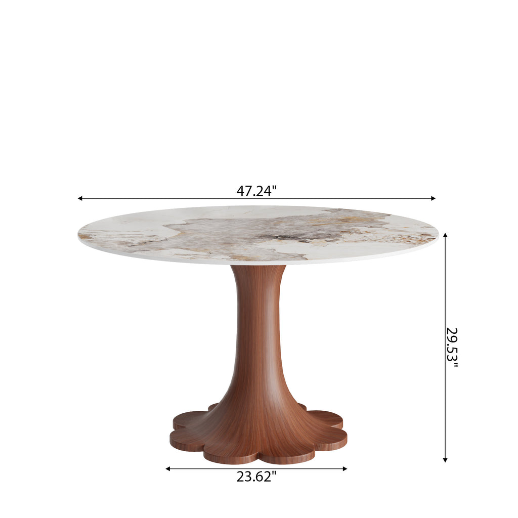 Floral-shape Pedestal Dining Table Pedestal Base Farmhouse Style - image 22