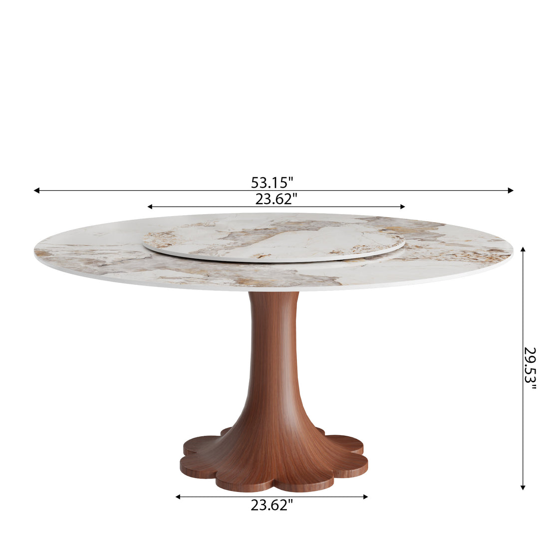 Floral-shape Pedestal Dining Table Pedestal Base Farmhouse Style - image 27