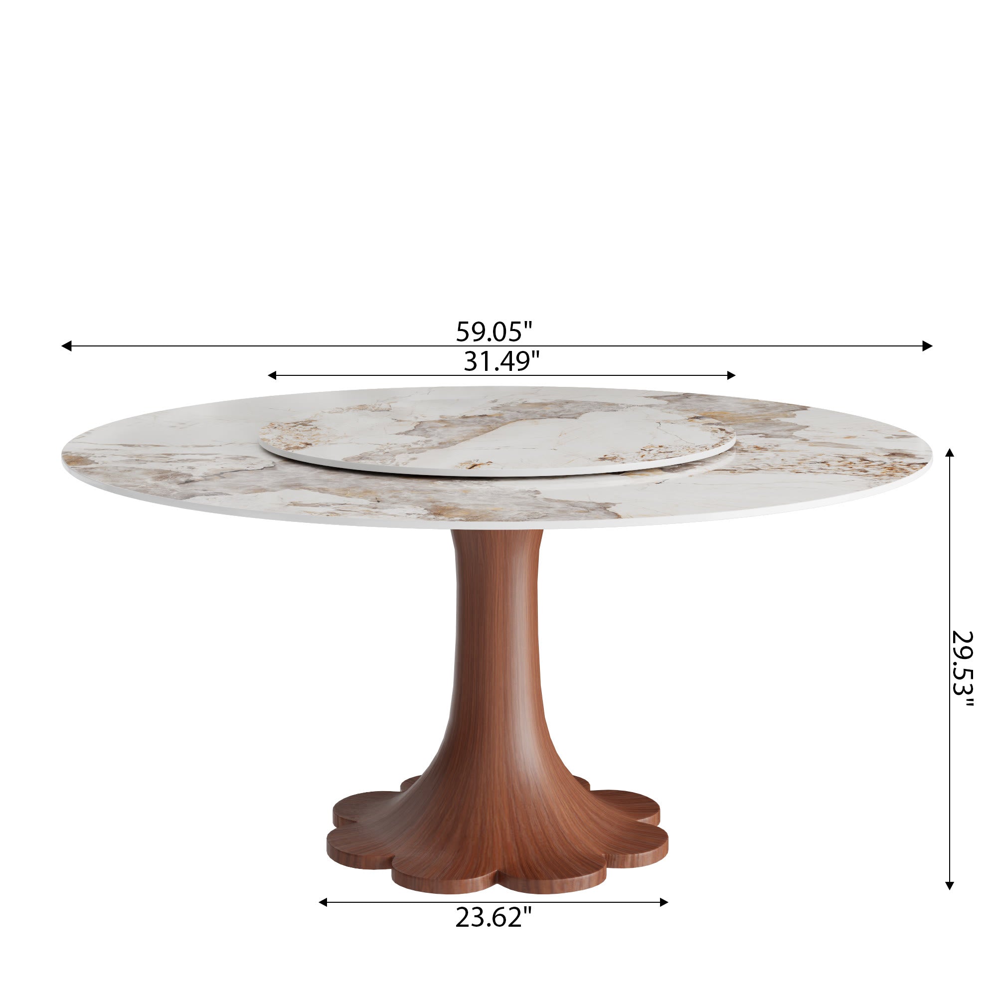 Floral-shape Pedestal Dining Table Pedestal Base Farmhouse Style - image 28