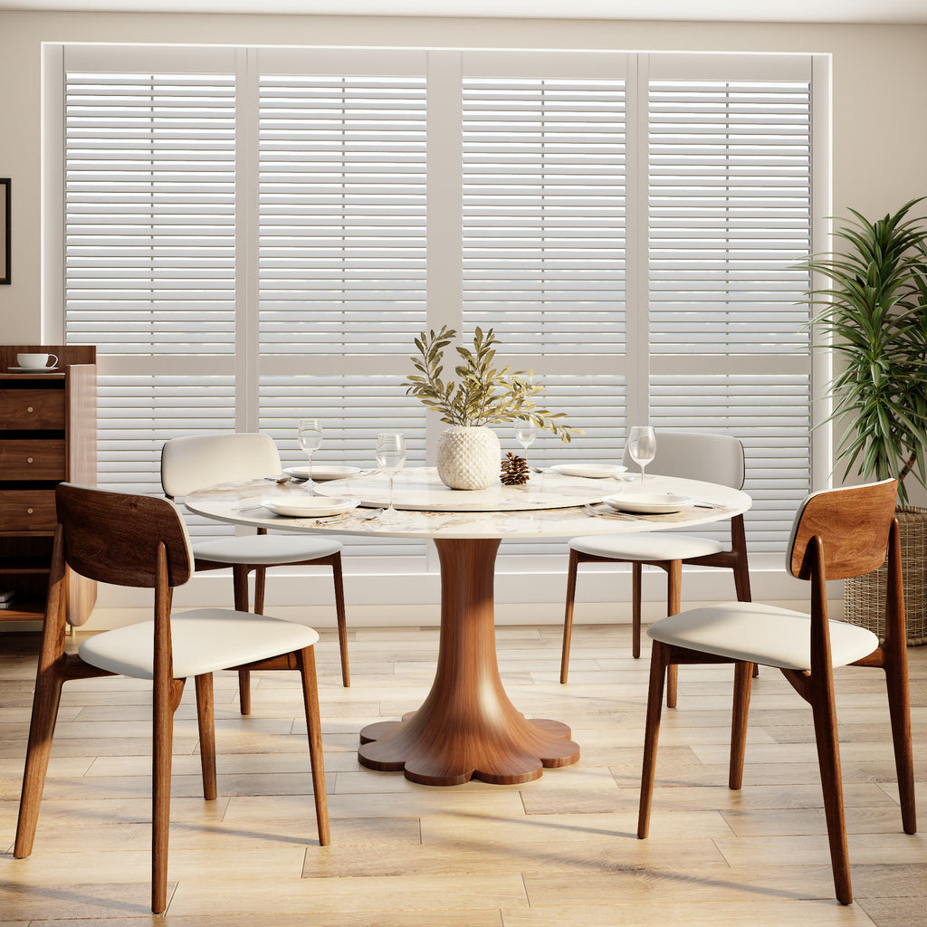 Floral-shape Pedestal Dining Table Pedestal Base Farmhouse Style - image 14