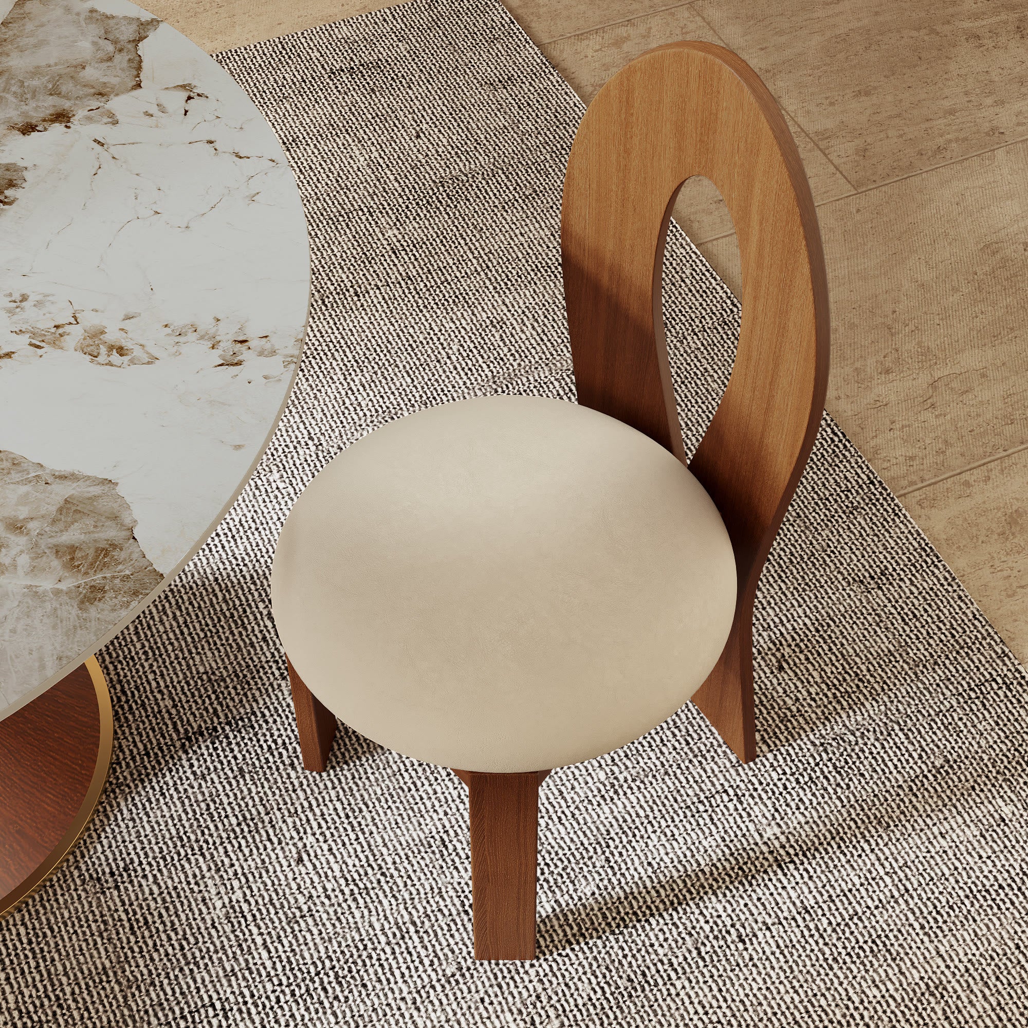 2x/4x/6x Hign-back Dining Chair With Velour Upholstery  - image 3