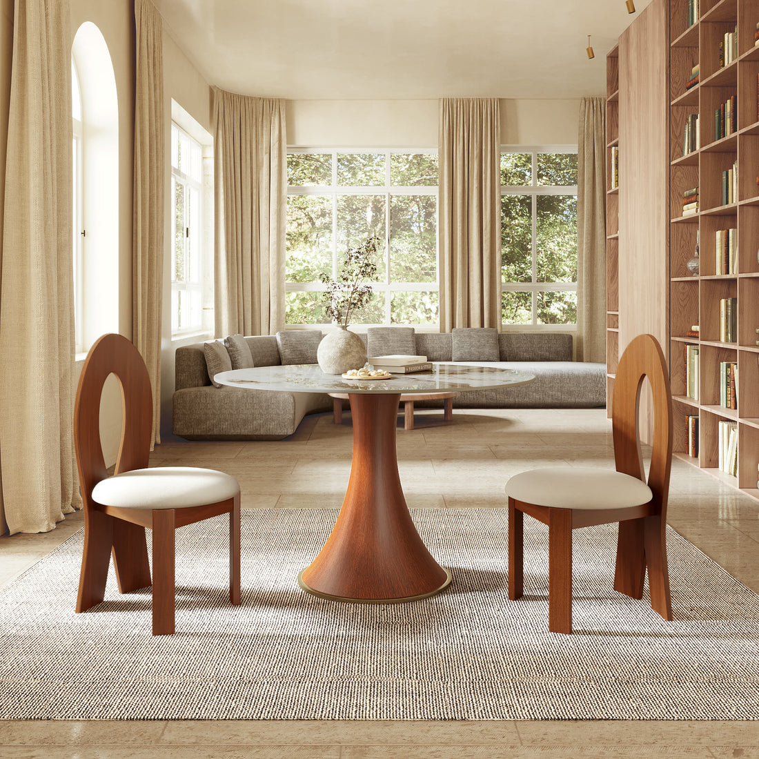 2x/4x/6x Hign-back Dining Chair With Velour Upholstery  - image 1