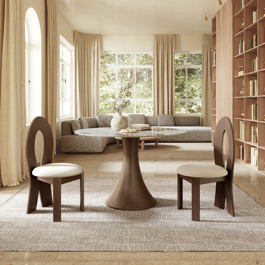 2x/4x/6x Hign-back Dining Chair With Velour Upholstery  - image 5