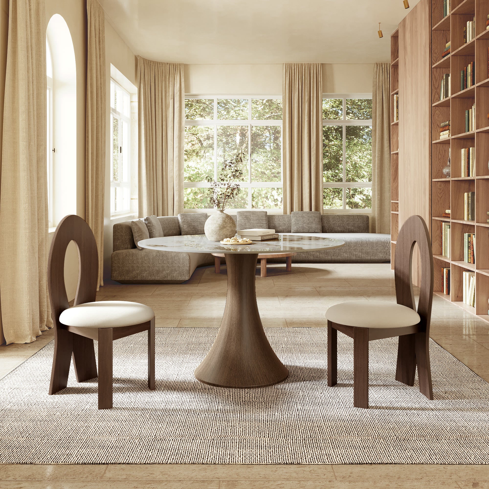 2x/4x/6x Hign-back Dining Chair With Velour Upholstery  - image 5