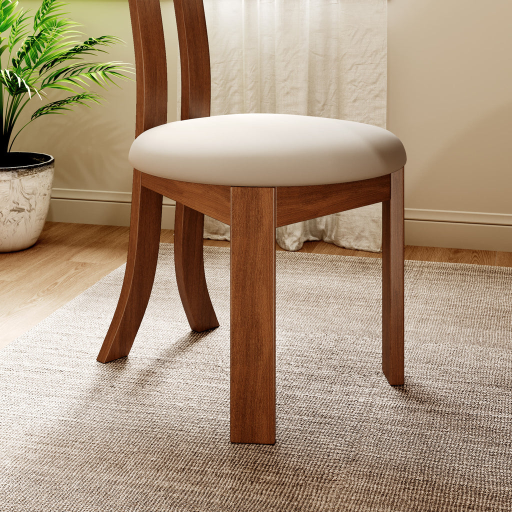 2x/4x/6x Key-shaped Solid Wood Dining Chairs - image 4