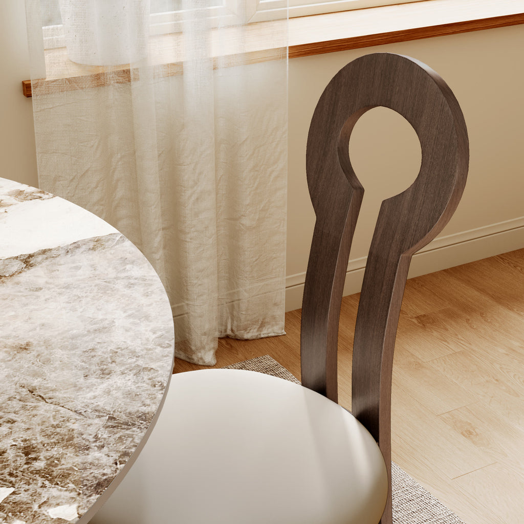 2x/4x/6x Key-shaped Solid Wood Dining Chairs - image 8