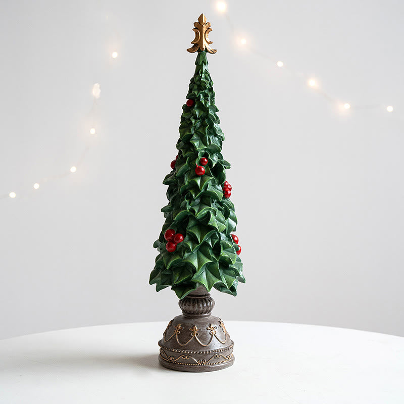 Vintage Christmas Tree Ornament With Aged Copper Base - image 3