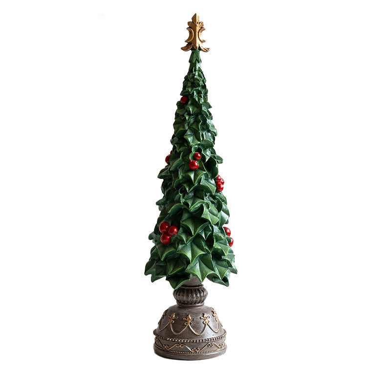 Vintage Christmas Tree Ornament With Aged Copper Base - image 4
