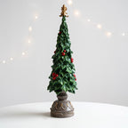 Vintage Christmas Tree Ornament With Aged Copper Base - image 3