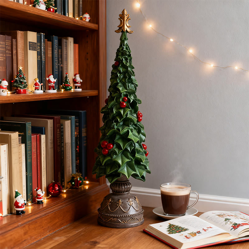 Vintage Christmas Tree Ornament With Aged Copper Base - image 2