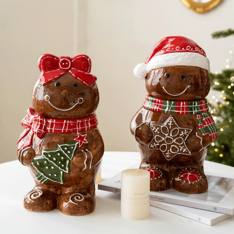 Lovely Gingerbread Man Storage Ornament - image 0