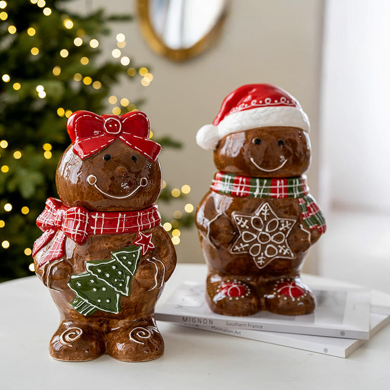 Lovely Gingerbread Man Storage Ornament - image 1