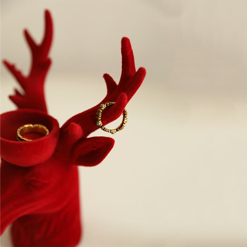 Flocking Deer Head Decorative Candlestick Oranment - image 7