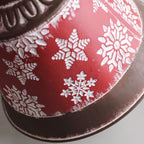 Red Snowflake Bell Decorative Ornament - image 6