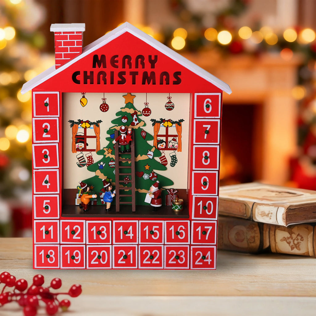  Christmas Tree Countdown Decorative Ornament - Red - image 0