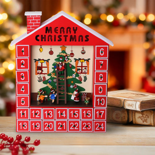  Christmas Tree Countdown Decorative Ornament - Red - image 0