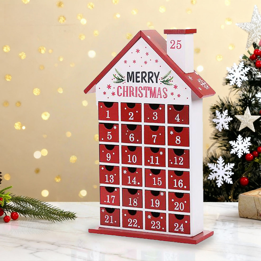 Chimney-themed Christmas Advent Calendar Ornament - image 1