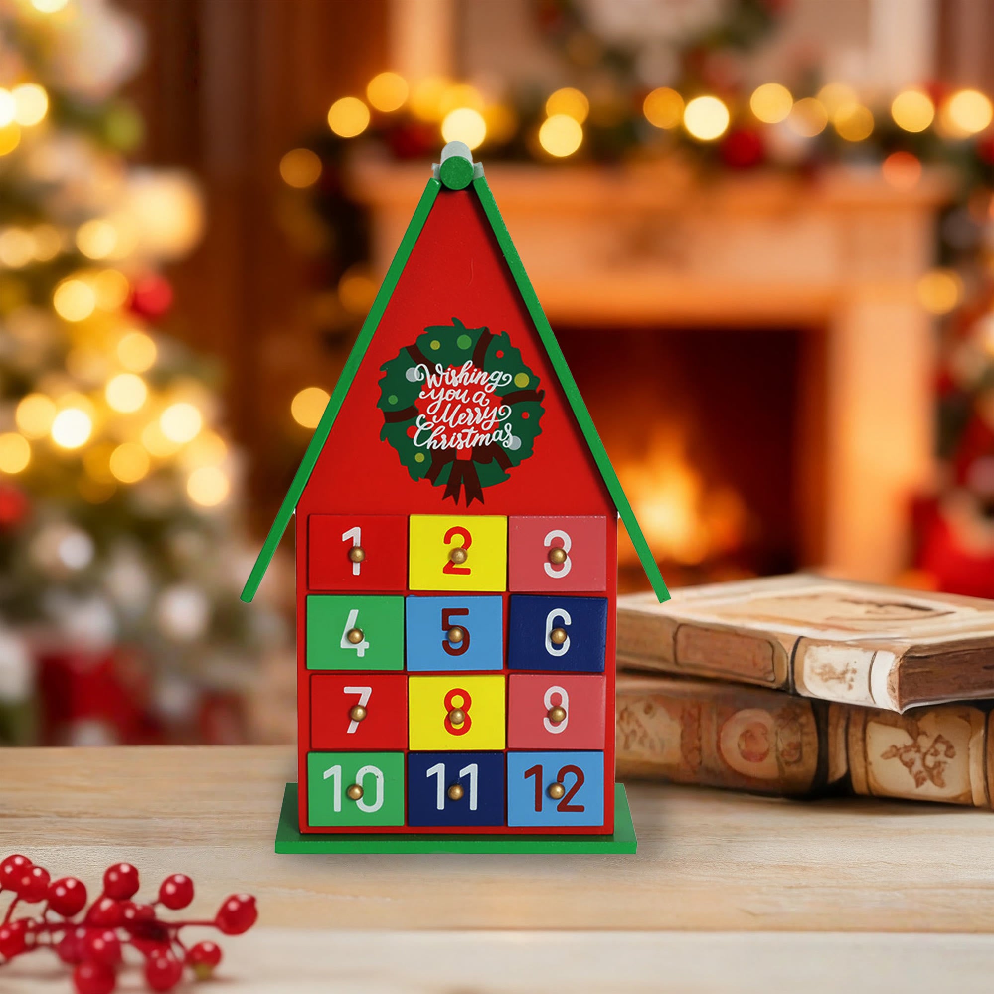  Christmas Wreath House Countdown Ornament With Handle - image 2