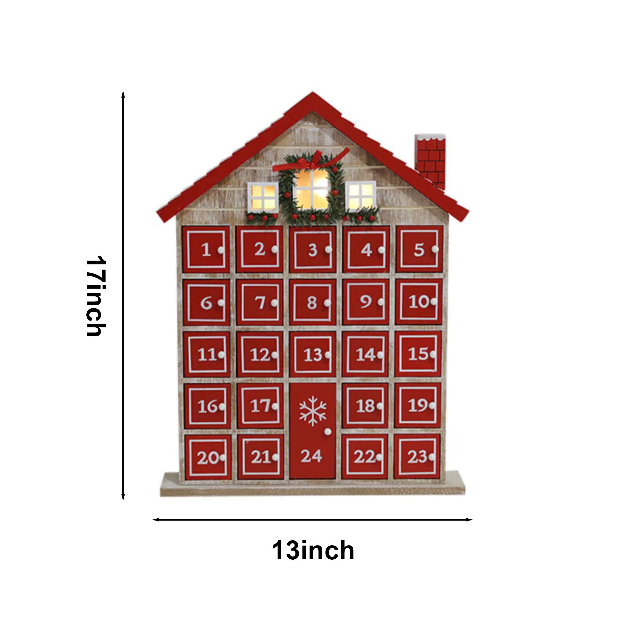 Christmas-themed 3d Cottage Advent Calendar Ornament - image 8