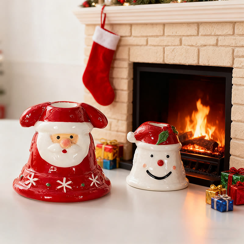 Dreamy Christmas Decoration Candlesticks - Christmas snowman - image 1