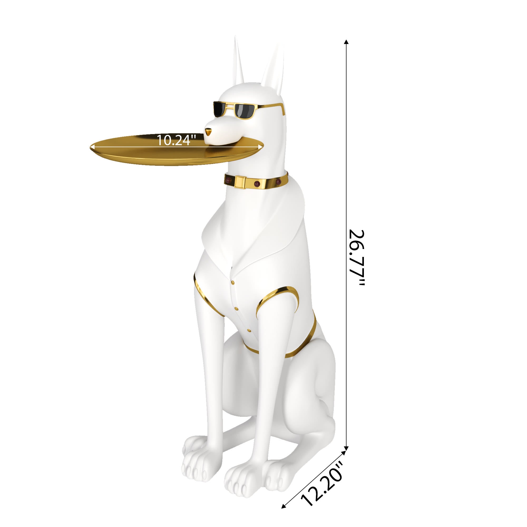 Dachshund-shaped Side Table With Gold Sunglasses - image 8