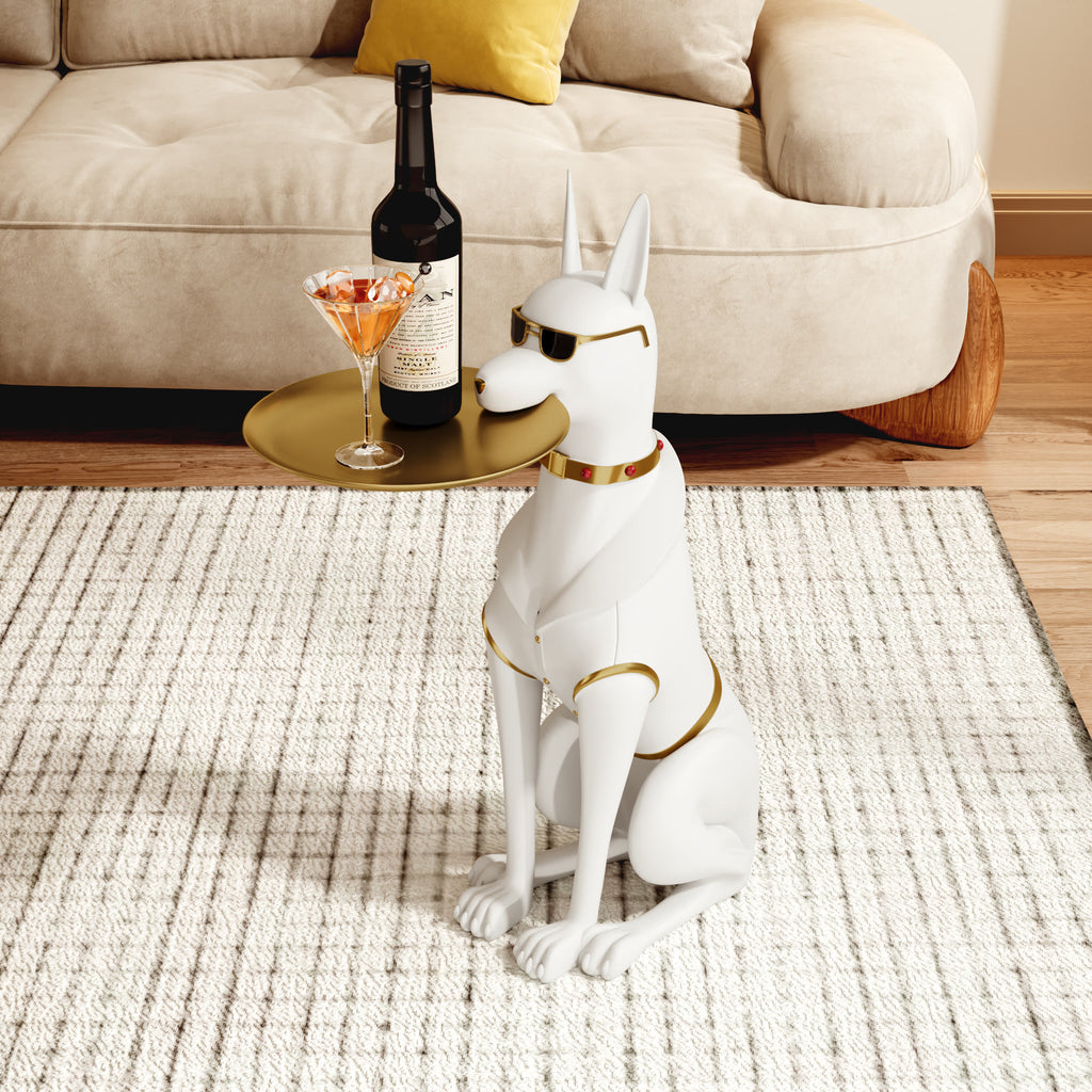 Dachshund-shaped Side Table With Gold Sunglasses - image 5