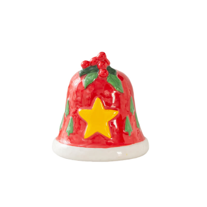 Red Bell-shaped Christmas Candle Holder - image 5