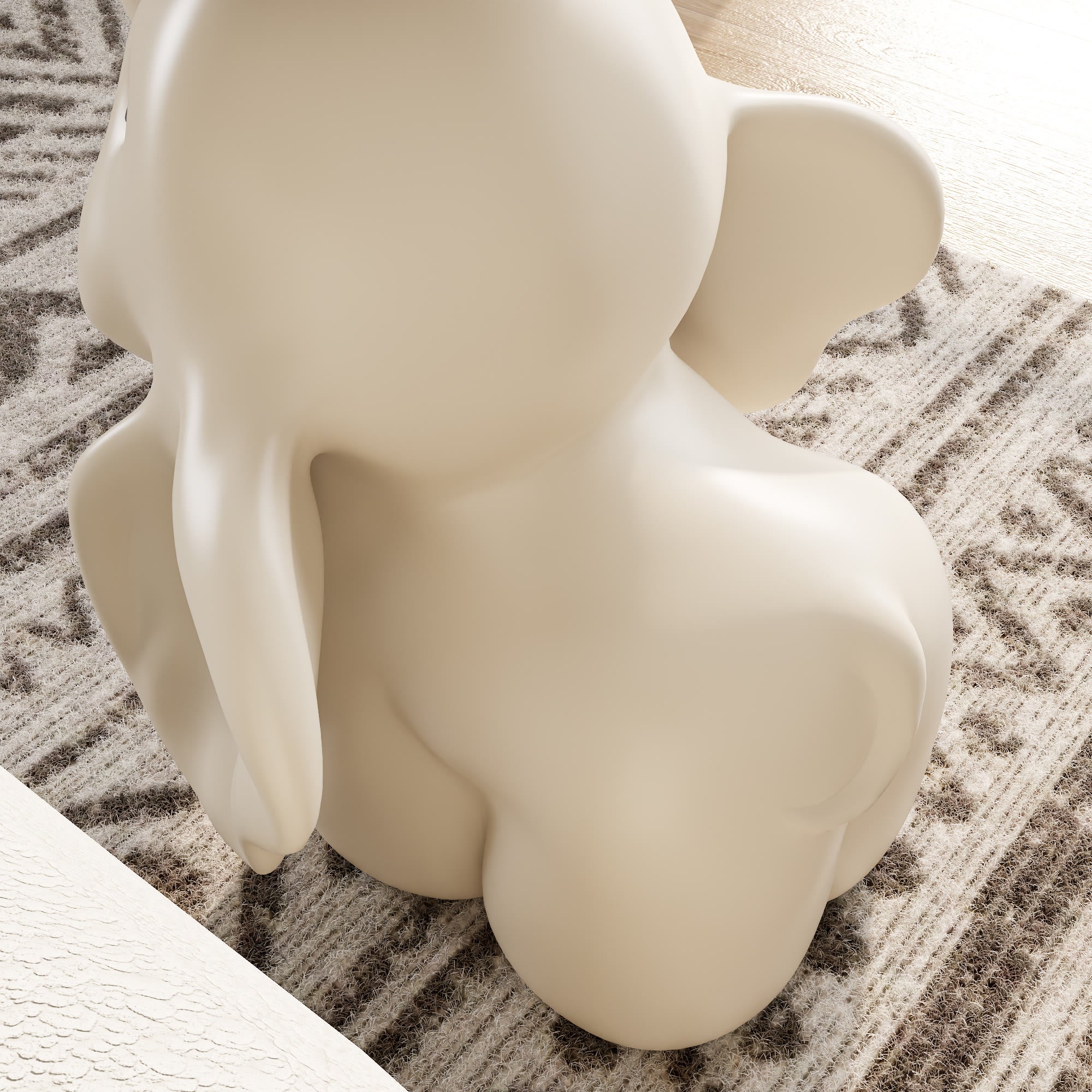 Elephant Base Side Table With Tray - image 10