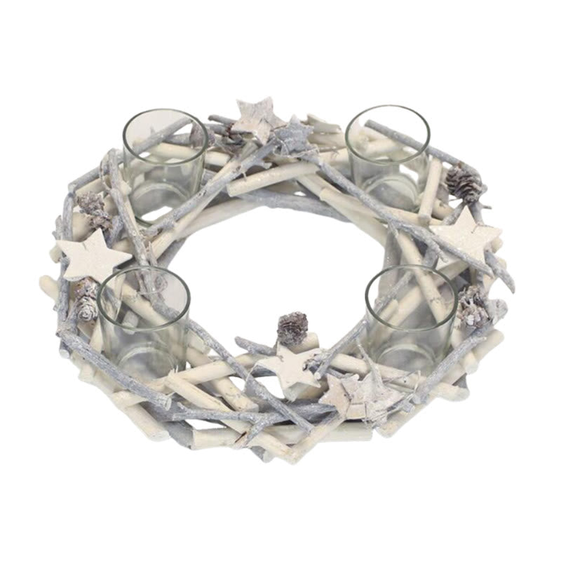 Dreamy Wreath Glass Candle Holder - image 3