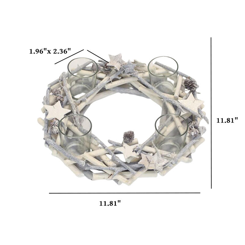 Dreamy Wreath Glass Candle Holder - image 4