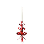 Iron Crafted Red Bow Christmas Tree Candle Holder - image 3