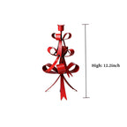 Iron Crafted Red Bow Christmas Tree Candle Holder - image 4