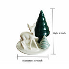 Decorative Candle Holder With Christmas Tree And Reindee - image 4