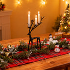 Vintage Black Reindeer Candle Holder - image 1