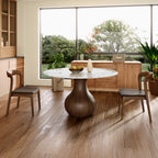 Hourglass-shaped Base Dining Table With Built-in Lazy Susan - image 13