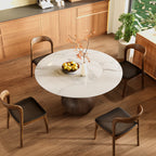 Hourglass-shaped Base Dining Table With Built-in Lazy Susan - image 14